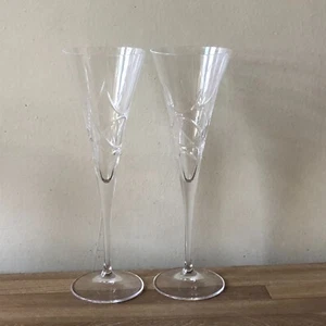 Pair of Ralph Lauren Royalton Toasting Champagne Flutes - Picture 1 of 12