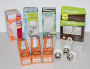 10 ältere Energiesparlampen Osram Varilux Energiesparlampe + 1 LED Glühbirne - Bild 1 von 4