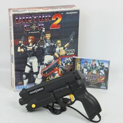 Sega Saturn VIRTUA COP 2 + Gun Controller Limited Boxed Work for CRT TV Only 309 - Image 1 of 4