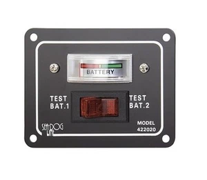 Sea Dog® Batterietestschalter Batterieanzeige Tester für 2 Batterien Schalttafel - Bild 1 von 1