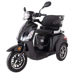 NEW Three Wheeled ZT500 Glossy Black 900W Electric Mobility Scooter LED Display