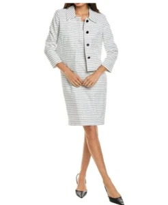 Nipon Boutique Womens 2 Piece Jacket & Dress Black & White Office Attire Size 4 - Picture 1 of 3