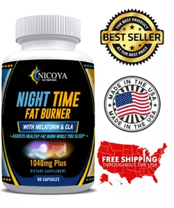 Night Time Fat Burner 1040MG | Weight Loss, Sleep & Immune Support, W/ CLA - Picture 1 of 8