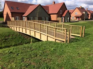 LARGE POND PEDESTRIAN BRIDGE FOR PARKS, GARDENS, STREAMS OR RIVERS - Picture 1 of 5
