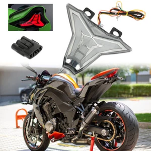 For Kawasaki Z1000 2013-2023 Smoke Integrated LED Tail Brake Light Turn Signals - Picture 1 of 18