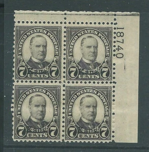 EE. UU. SCOTT #665 - BLOQUE DE PLACAS DE 4 - KANSAS EMBALAJE ORIGINAL - BISAGRA DE LUZ COMO NUEVA - SCV: $500,00 - Imagen 1 de 2