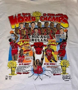Camiseta juvenil 1993 3 veces campeones mundiales de la NBA Chicago Bulls talla 14-16 de Salem ~NUEVA - Imagen 1 de 3