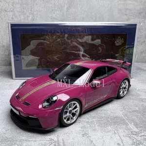 1:18 Scale NOREV PORSCHE 911 992 GT3 2021 Metal Diecast Model Car Pink - Picture 1 of 8