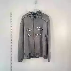 Report Collection Men's Gray Cotton Full Zip Inspired By Life Sweater XL - Picture 1 of 6