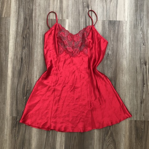 VALENTINO Abito donna Victoria’s Secret slip rosso medio intimo pizzo davanti sexy data