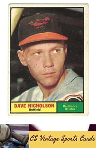 1961 Topps #182 Dave Nicholson ROOKIE - Picture 1 of 2