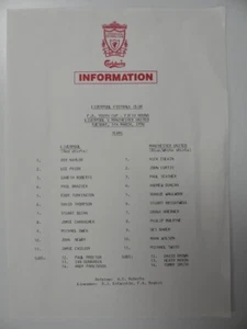 LIVERPOOL v MANCHESTER U | FA YOUTH CUP 5 | 1995/1996 | 5 MAR 1996 | UK FREEPOST - Picture 1 of 2
