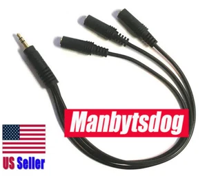 3.5mm Speaker 3 Way Headphone Splitter Converter 1 Male to 3x Female USA - Picture 1 of 12