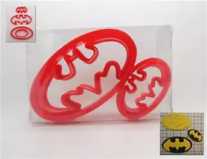 Set of 2 Batman Cookie Cutter + Oval, Biscuit, Pastry, Fondant Cutter (4pcs) - Picture 1 of 4