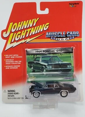 2000 Johnny Lightning Muscle Cars USA 1964 Pontiac GTO (black) 1:64 die-cast - Image 1 of 4