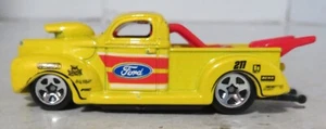 Hot Wheels 1940 Ford Drag Truck Yellow Pearl & Red Loose Used Toy Race Pickup - Picture 1 of 12