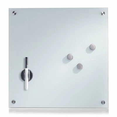 Zeller Glas-Memoboard weiß 40x40cm Magnettafel Whiteboard