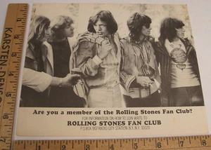 ORIGINAL VINTAGE 1969 ROLLING STONES FAN CLUB MITGLIEDSCHAFT FLYER mit FOTO - Bild 1 von 19