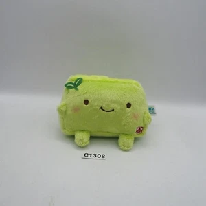 Hannari Tofu Green C1308 SEGA 2007 Plush 3.5" Stuffed Toy Doll Japan - Picture 1 of 7