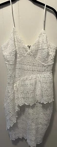 Lulus Dress Women’s Size Large White Lace Girlcore Feminine Chic Coquette New - Picture 1 of 9