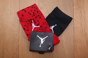 Air Jordan Kid 2 Pair Crew Socks ~ Red, Black & White ~ Size Small - Picture 1 of 2
