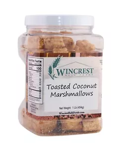 WinCrest geröstete Kokosnuss-Marshmallows - 1 Pfund Wanne - kostenloser Expressversand! - Bild 1 von 4