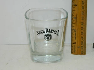 Jack Daniels Tennessee Whiskey Rocks Glasses Square with Embossed Base Logo - Picture 1 of 3