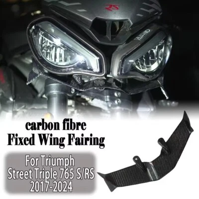 PUIG FRONT SPOILER DOWNFORCE NAKED TRIUMPH STREET TRIPLE 765 R/RS 23-25 MATT BLA - Imagem 1 de 4