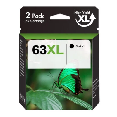 63 XL Ink Cartridge for HP 63 officejet 3830 4650 5258 5255 Envy 4512 4516 4520 - Image 1 of 4