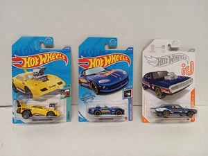 HOT WHEELS TREASURE HUNT/ID (3-Car Lot) DODGE Viper RT/10-Daytona-Charger RT   - Picture 1 of 11