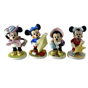 Lote de estatuillas de Mickey Mouse de Minnie Mouse bisque 4,25" porcelana Walt Disney de colección - Imagen 1 de 16