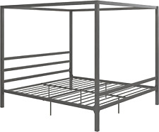 DHP Modern Canopy Metal Bed Gray King