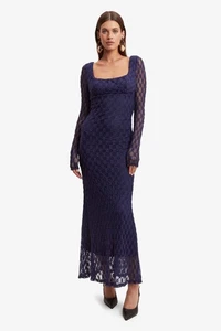 BARDOT Adoni Midikleid mit Spitze, Navy, XS - Bild 1 von 5