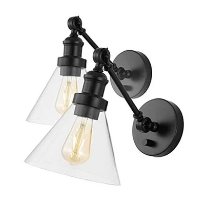  JYL7575A-SET2 Cowie 8" Classic Industrial Set of 2 Oil-Rubbed Bronze - Imagem 1 de 4