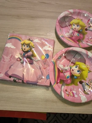 Princess Peach Plates And Napkins - Image 1 of 4