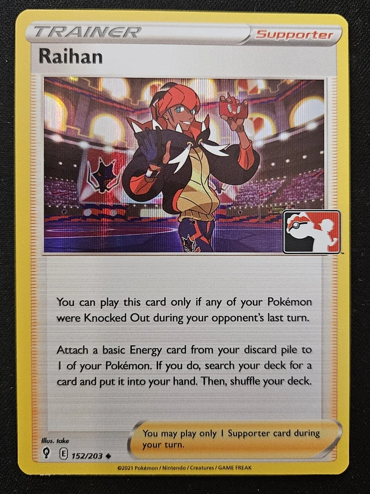 Raihan 152/203 Play! Prize Pack Series 2 Holo Trainer Pokémon Trading CG 2021 NM - Image 1 of 2