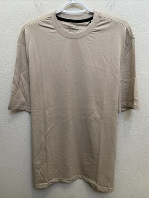 Camiseta Kenneth Cole Para Hombre Caqui Beige Grande Calce Clásico Manga Corta Cuello Redondo $49 Foto 1 de 4
