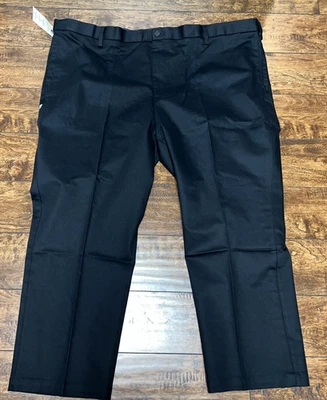 Dockers Mens B&T Classic Fit Sig Khaki Lux Cotton Stretch BLACK Pant 50 X 29 NWT - Image 1 of 4