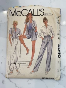 Vintage McCall’s 8040 Shirt Pants Shorts Sewing Pattern Size 16 Uncut - Picture 1 of 4