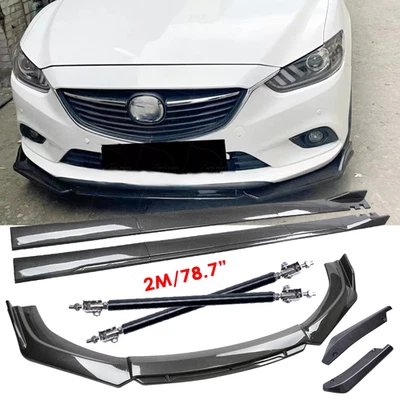 For Mazda MX-30 Carbon Fiber Side Skirt Rear & Front Bumper Lip Splitter - Image 1 of 4