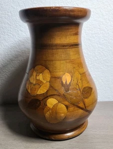 1930 Hand Made Wooden Vace Signed R.k. Art Deco Design  - Picture 1 of 7