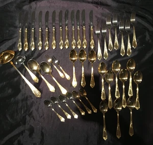 Besteck Rema Lux / Solingen 18/8; 18/10 43 Teile 23 Karat Hartvergoldet, - Bild 1 von 17