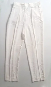 Vintage LRL RALPH LAUREN Damen 14 Green Label plissierte geknöpfte Tasche 100 % Seide HOSE - Bild 1 von 10
