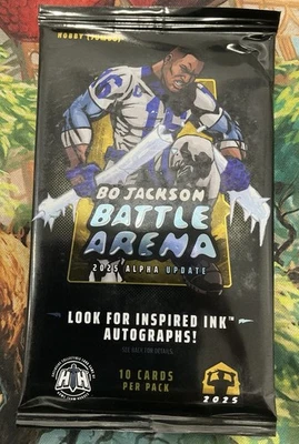 1 Factory Sealed 2025 Bo Jackson Battle Arena Alpha Update Hobby Jumbo Pack