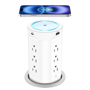 4-inch Pop Up Outlet for Countertop with 45W USB,17-in-1 Desktop Power Strip ... - Picture 1 of 8