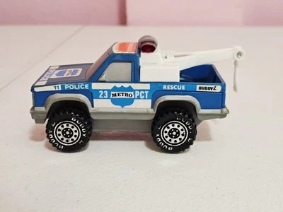 Vintage 1989 Buddy L Metro Rescue Police Wrecker Tow Truck  Rare! - Image 1 of 4