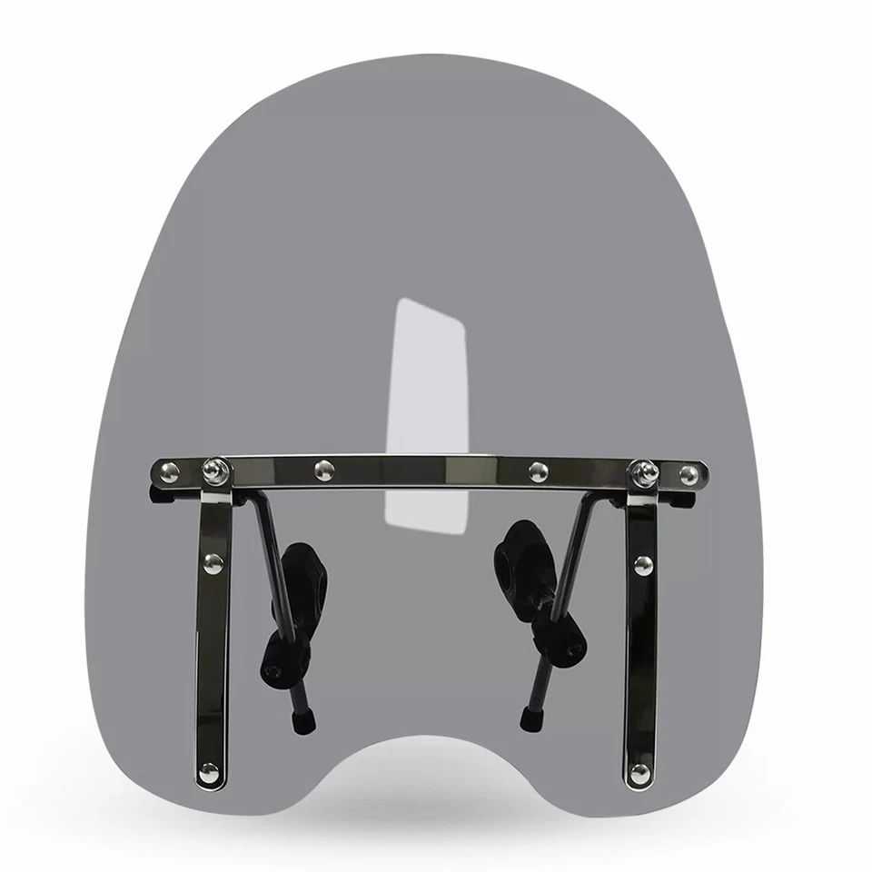 Parabrisas universal de humo de 17" x 19" para motocicleta Harley Yamaha Kawasaki Honda Foto 1 de 4