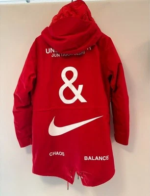 Nike x Undercover Jacket 3-Layer Fishtail Down Coat Mountain Parka Red Used - Image 1 of 4