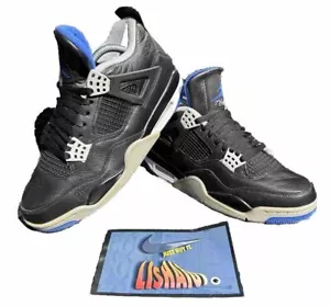Nike Air Jordan 4 Retro Motorsports Alternate 2017 UK7 308497-006 nero blu - Foto 1 di 14
