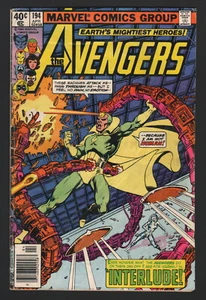 THE AVENGERS #194, Marvel Comics, 1980, état FN, INTERLUDE ! - Photo 1/1